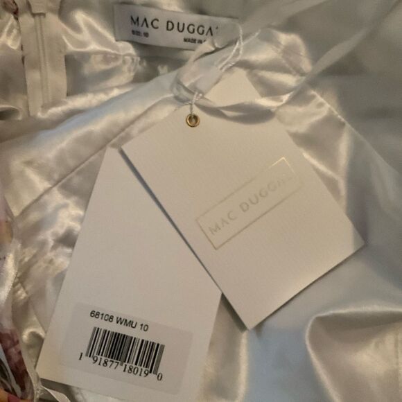 MAC DUGGAL 68108 Multicolor Asymmetrical Ruffled Halter Floral Gown - Picture 15 of 15